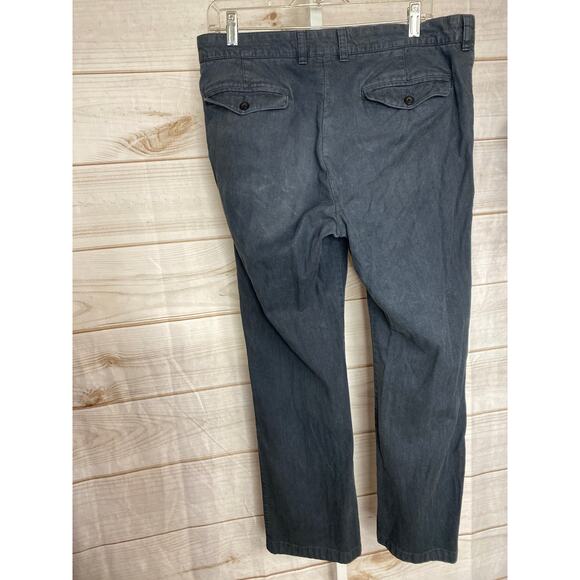 VTG Y2K L.L. Bean Mens Size 34x30 Standard Dark Grey Ankle Length Pants Trousers - Picture 4 of 7